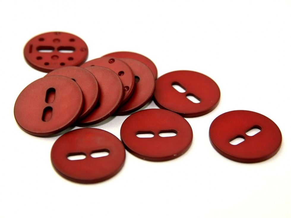 Dill Wine Red Round Matte Buttons (Value Pack)