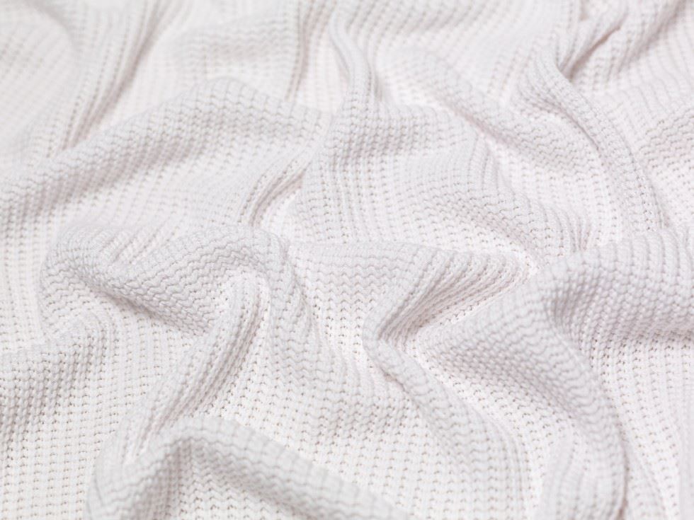 Minerva Core Range Snow Chunky Cotton Sweater Knit Stretch Fabric