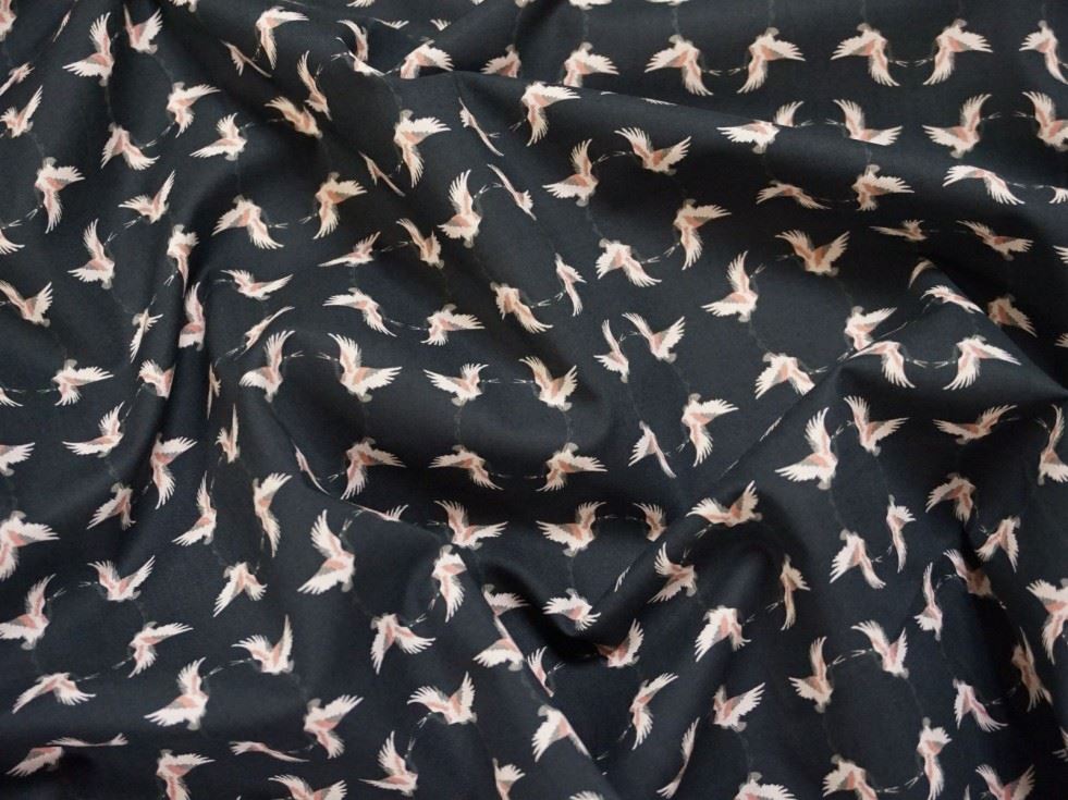Lady Mcelroy Navy Marlie Cotton Lawn Fabric