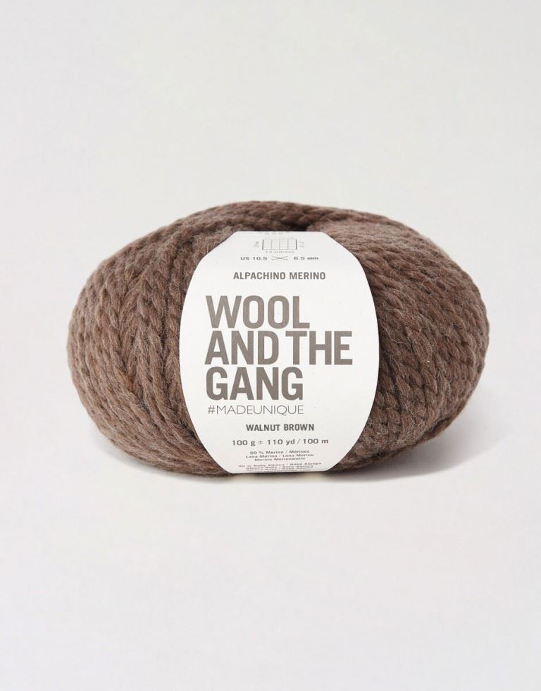 Wool And The Gang Walnut Brown Alpachino Merino Chunky Yarn