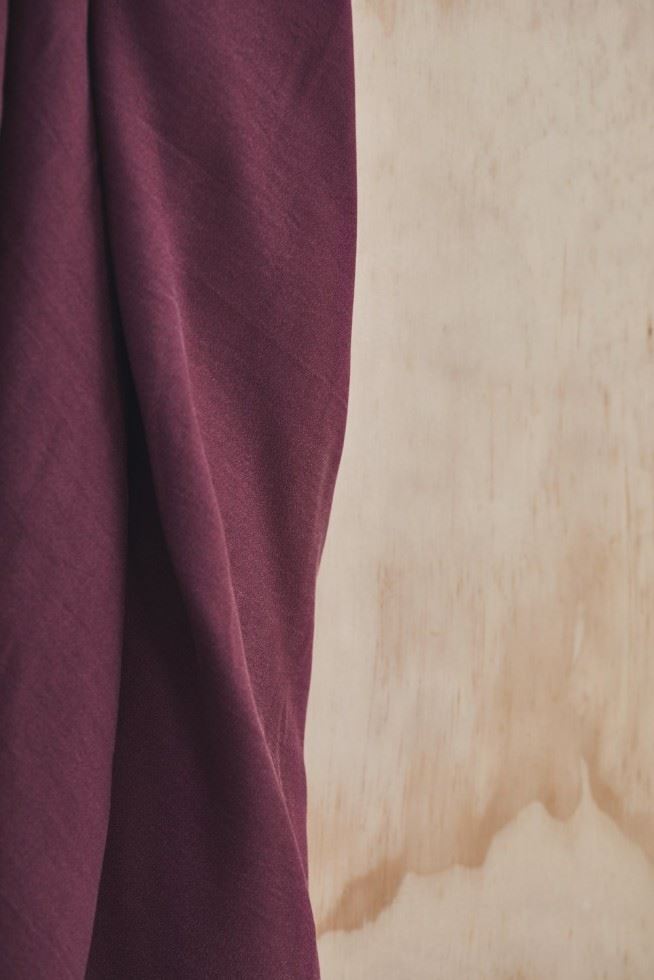 Meet Milk Maroon Tencel Lyocell Crispy Crepe Fabric