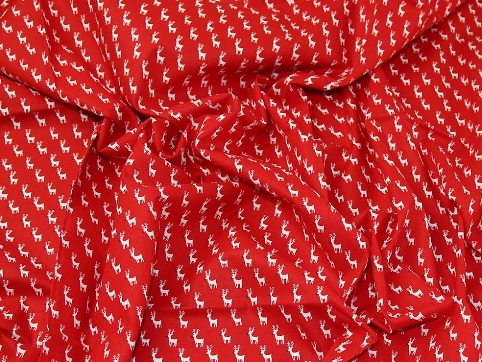 Deadstock 100% Cotton Fabric Red