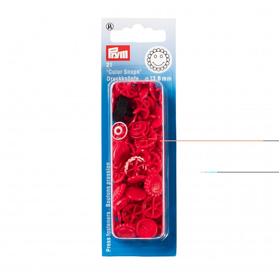 Prym Flower Snaps Press Fasteners Red
 