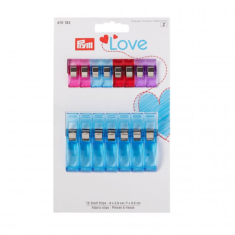 Image of Prym Love Fabric Wonder Clips Assorted Colours