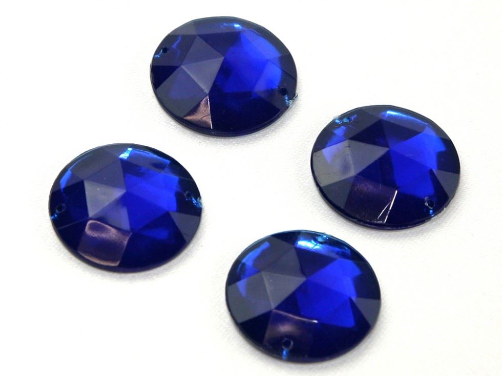 Round Acrylic Jewels Royal Blue
 