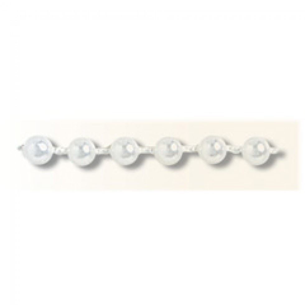 Trimits White Round Plastic Bead Trim (Value Roll)