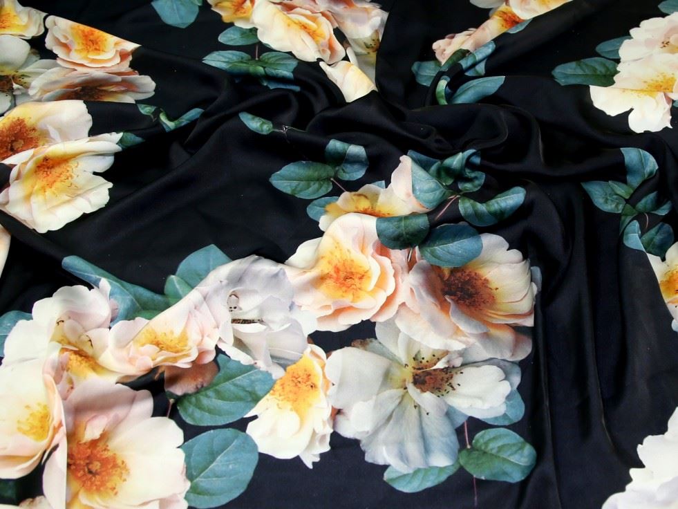 John Kaldor Paris Charmeuse Silky Satin Fabric Night