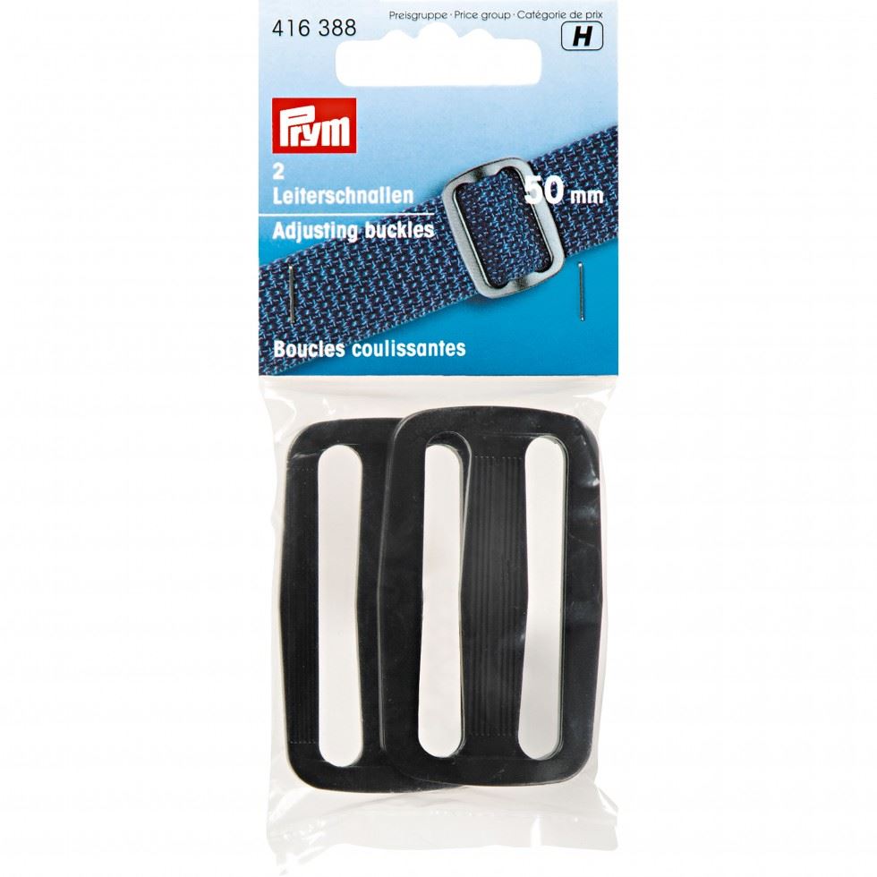 Minerva Adjusting Buckles Black Plastic Prym 416388