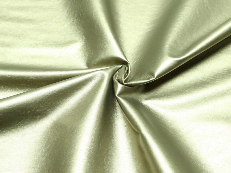 Gold Deadstock Metallic Faux Leather Fabric