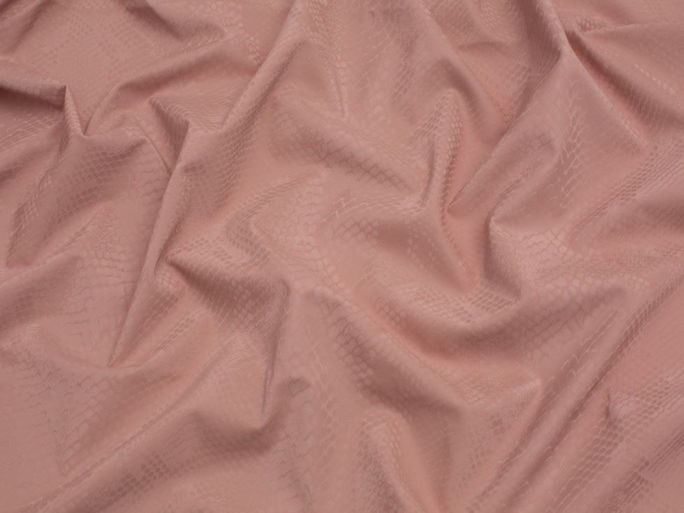 Minerva Core Range Dusty Pink Snakeskin Activewear Lycra Four Way Stretch Knit Fabric