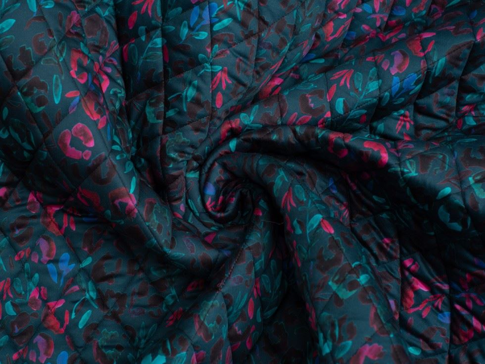 Minerva Exclusive Boudoir Bouquet Pre Quilted Reversible Coating Fabric
 