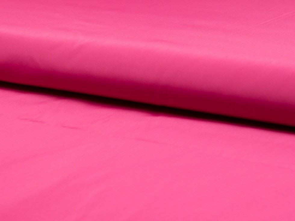 Fuchsia Deadstock Polyester Memory Raincoat Coating Fabric