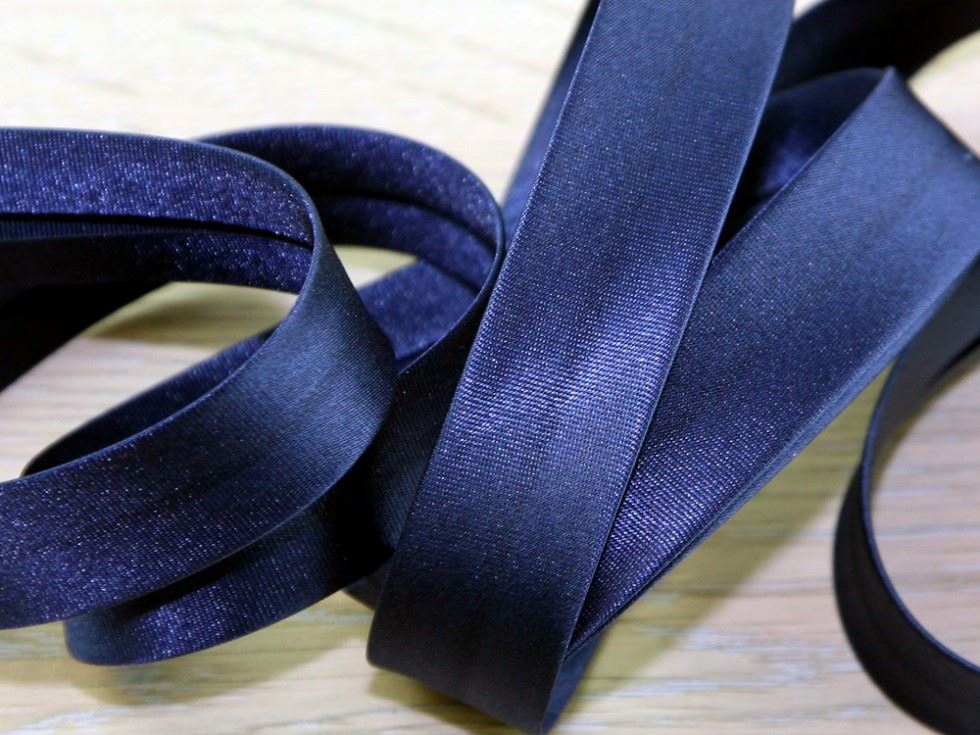 Prym Navy Blue Duchesse Satin Bias Binding Tape