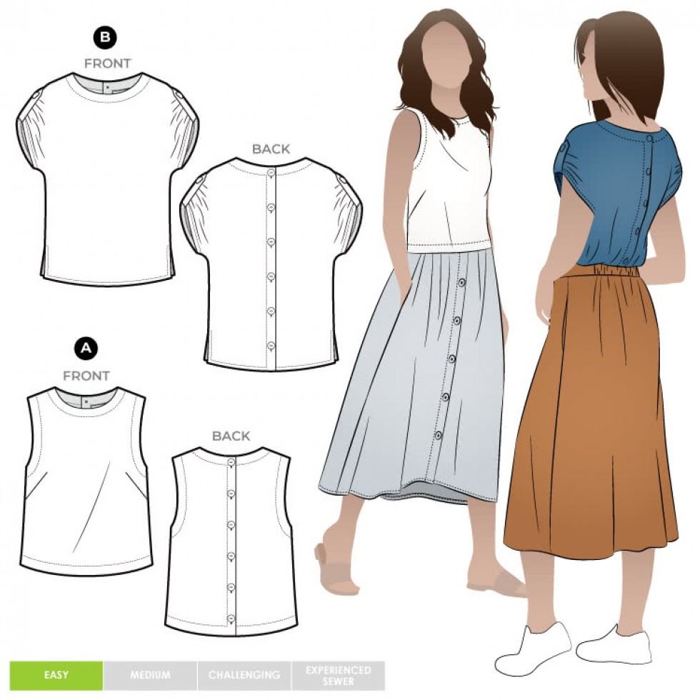 Style Arc Sewing Pattern Bonnie Tops