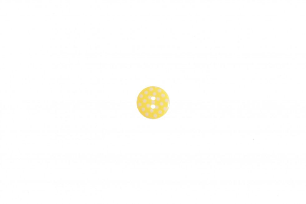Trimits Yellow & White Round Spotty Buttons (Value Pack)