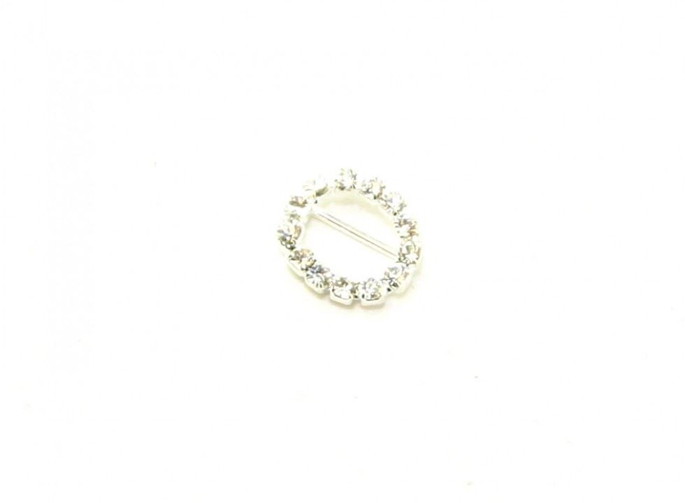 Silver Oval Diamante Buckle
