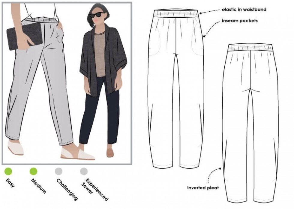 Style Arc Sewing Pattern Besharl Pants