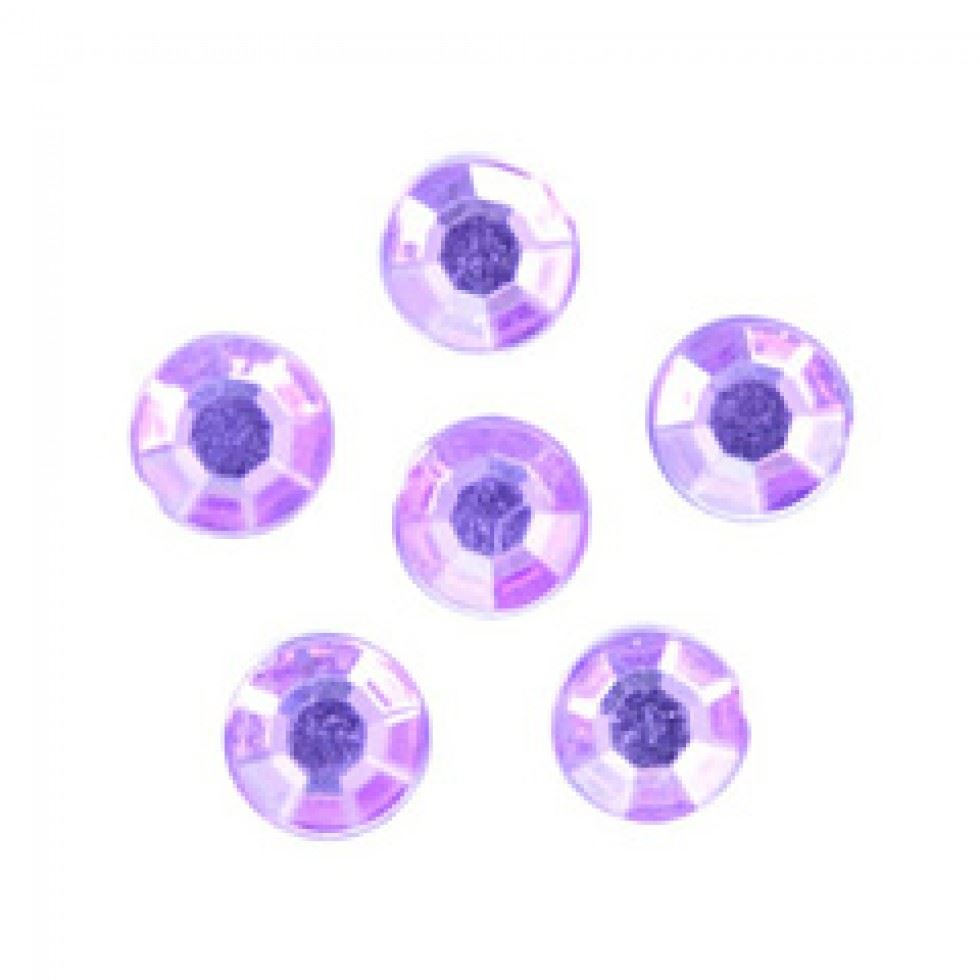 Trimits Lilac Round Stick On Diamantes