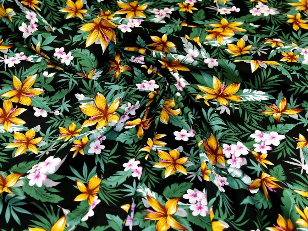 Black Deadstock 100% Cotton Poplin Fabric