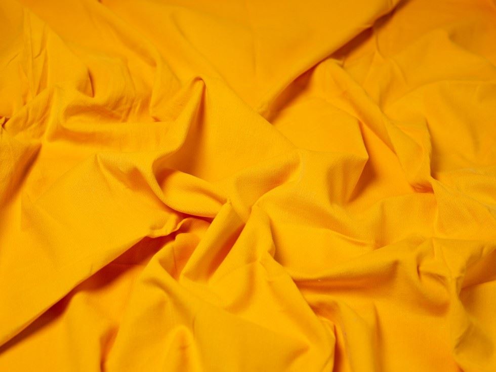 Minerva Core Range Yellow 21 Wale Cotton Needlecord Fabric
