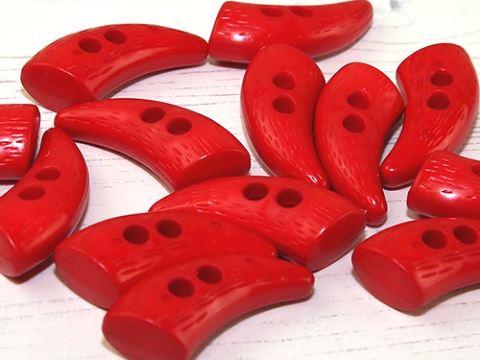 Dill Red Tooth Toggle Buttons (Value Pack)