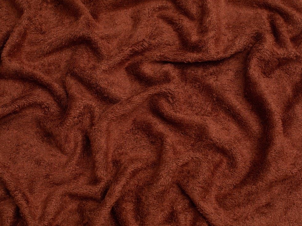 Minerva Core Range Terracotta Bamboo Towelling Fabric