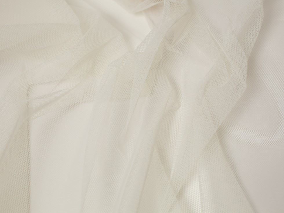 Super Stiff Dress Net Fabric Cream