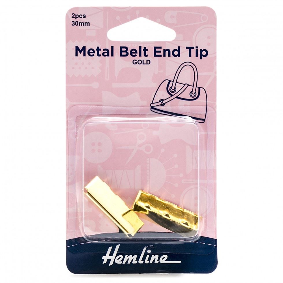 Hemline Gold Metal Belt End Tips