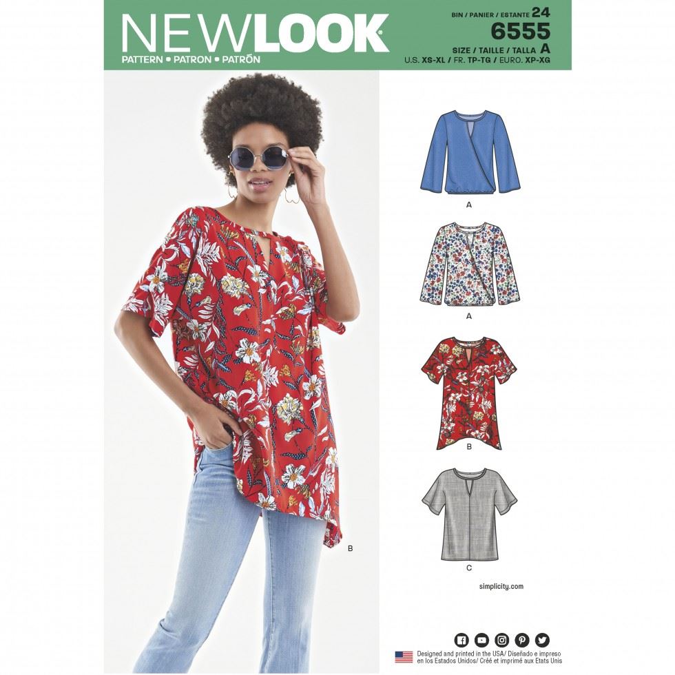 Minerva Sewing Pattern 6555 New Look Newlook-6555