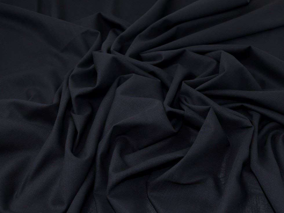 Navy Deadstock 100% Wool Suiting Fabric
