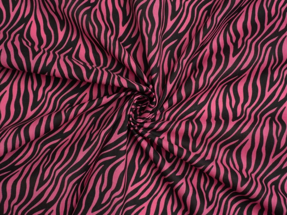 Printed Polycotton Fabric Pink
 