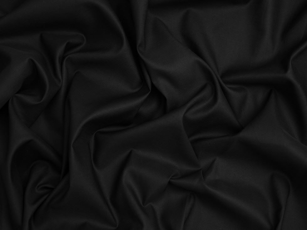 Cotton Sateen Fabric Black
