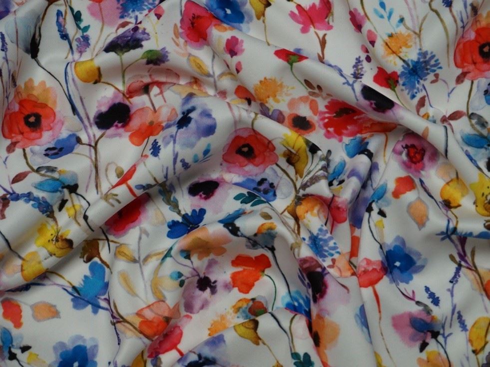 Lady Mcelroy Multicoloured Scuba Stretch Knit Fabric