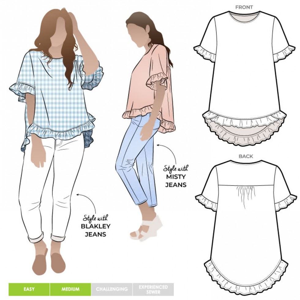 Style Arc Sewing Pattern Selina Top
