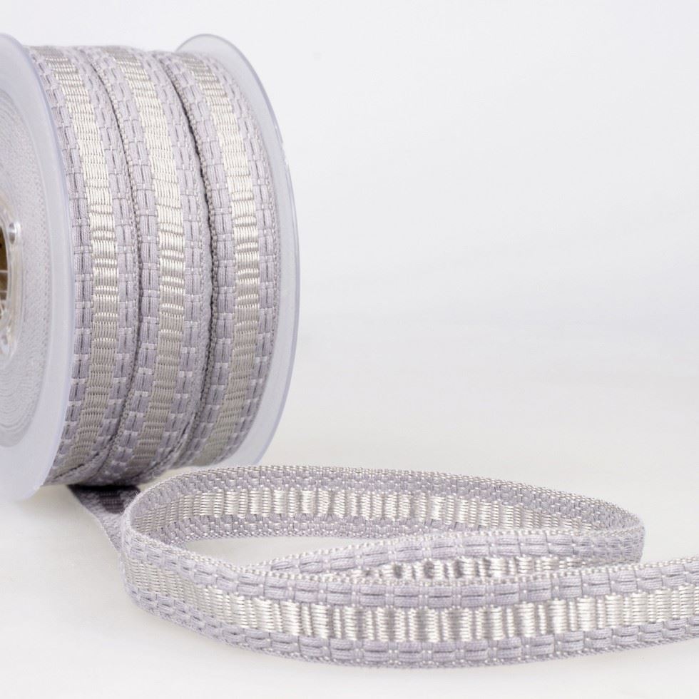 Stephanoise Flat Braid Trim Light Grey
 
