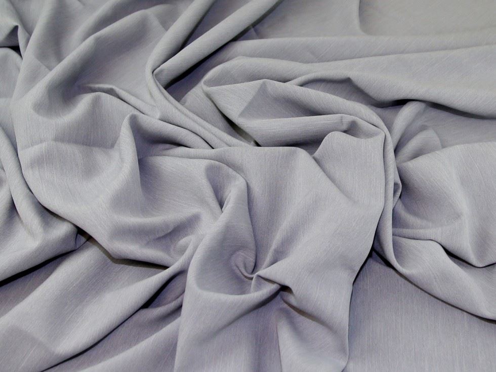 Light Grey Deadstock Melange Polyester Suiting Fabric