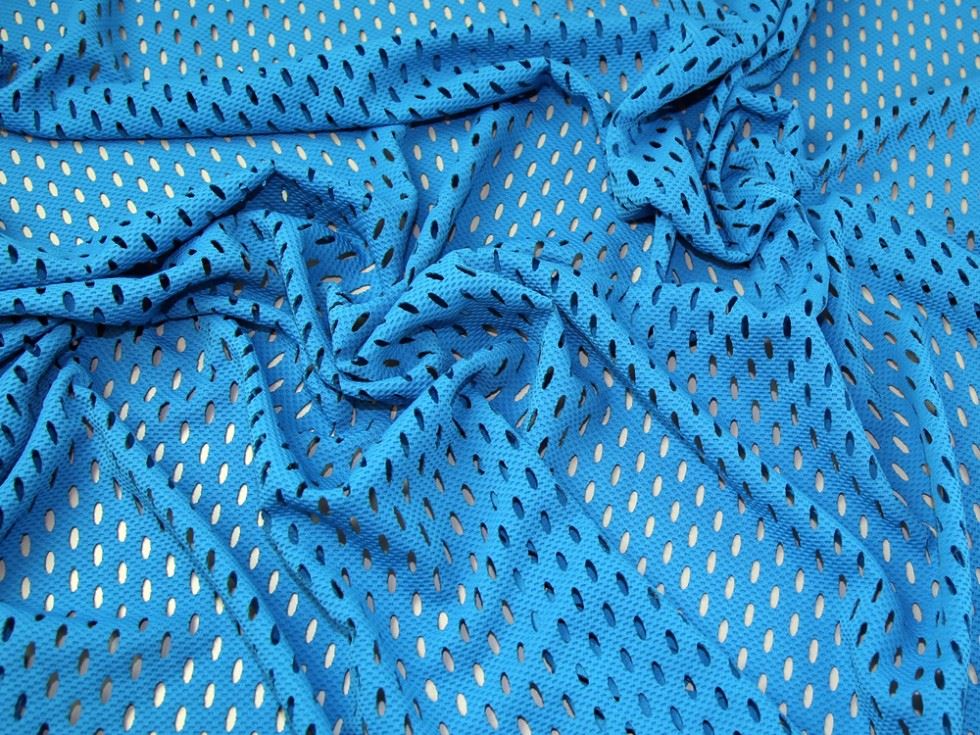 Turquoise Deadstock Cut Out Scuba Stretch Knit Fabric
