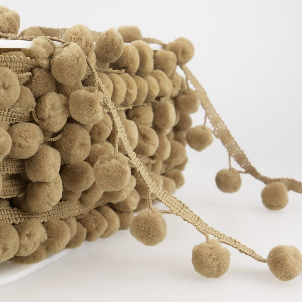 Stephanoise Pom Pom Trim Beige
 