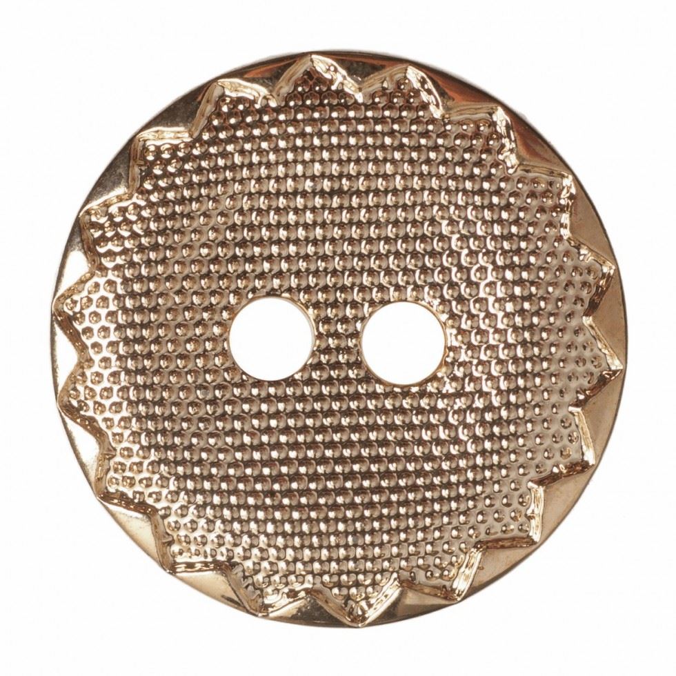 Hemline Gold Round Metallic Buttons