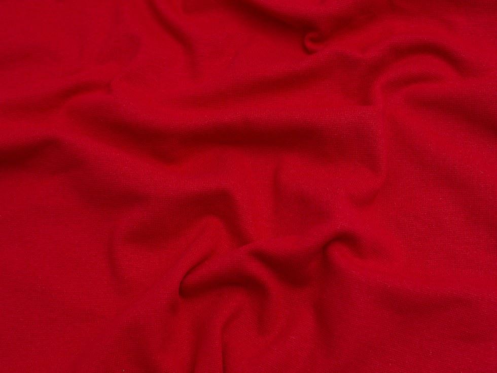 Minerva Core Range Recycled Tubular Ribbing Stretch Knit Fabric Red
 