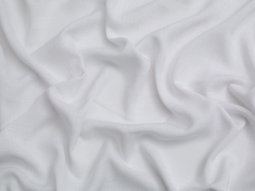 Minerva Core Range Stretch Woven Slub Linen Look Viscose Fabric White
 