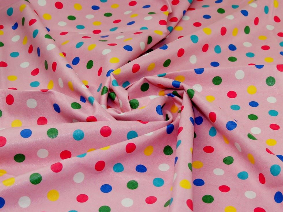 Pink Deadstock Faux Leather Fabric