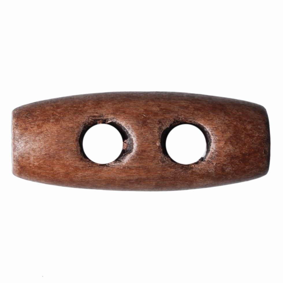 Hemline Dark Natural Wood Toggles