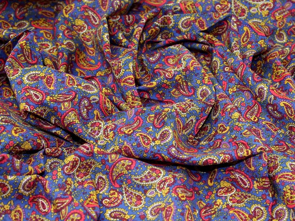 Blue Deadstock Sea Island Cotton Voile Fabric
