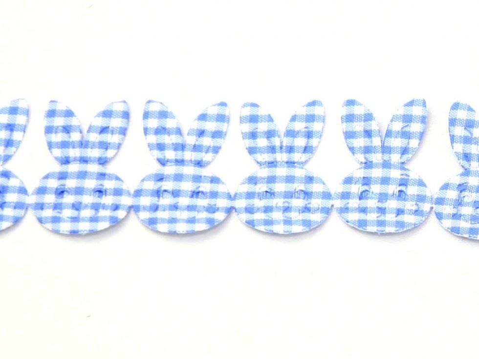 Blue Gingham Bunny Rabbit Trim