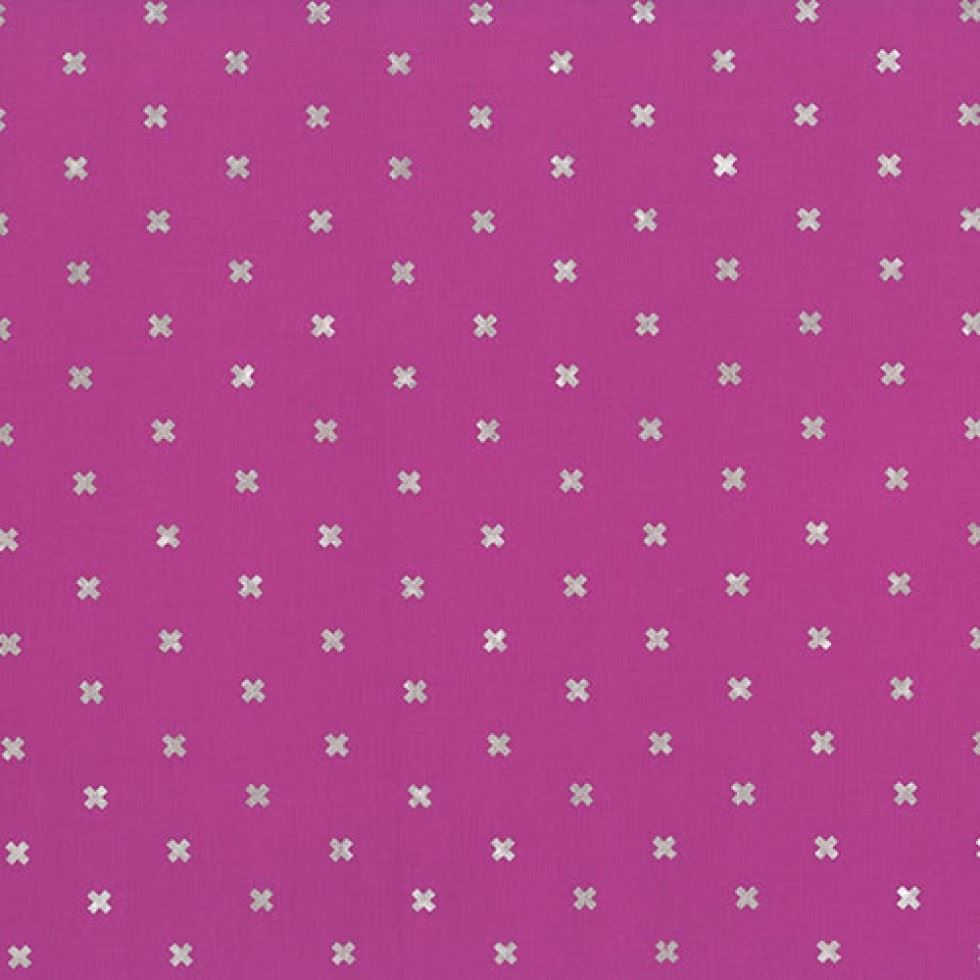 Cotton + Steel 100% Cotton Fabric Plummy Metallic
 