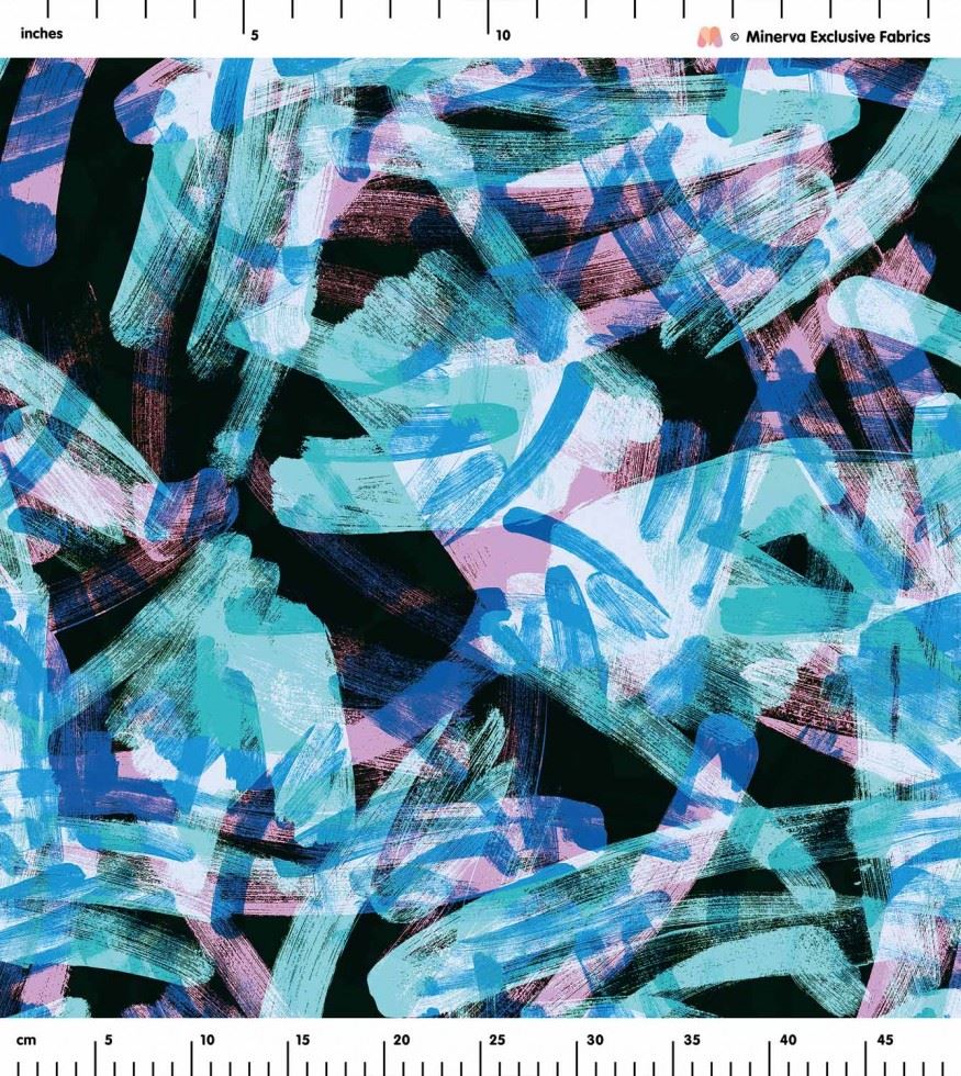 Minerva Exclusive Lining Fabric - POD - Graffiti Glow - per metre - Picture 4 of 4
