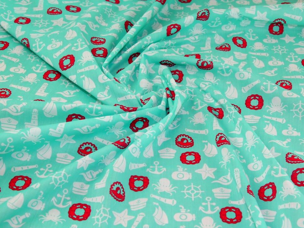 Printed Polycotton Fabric 110cm / 44" Wide - per metre - Picture 2 of 4
