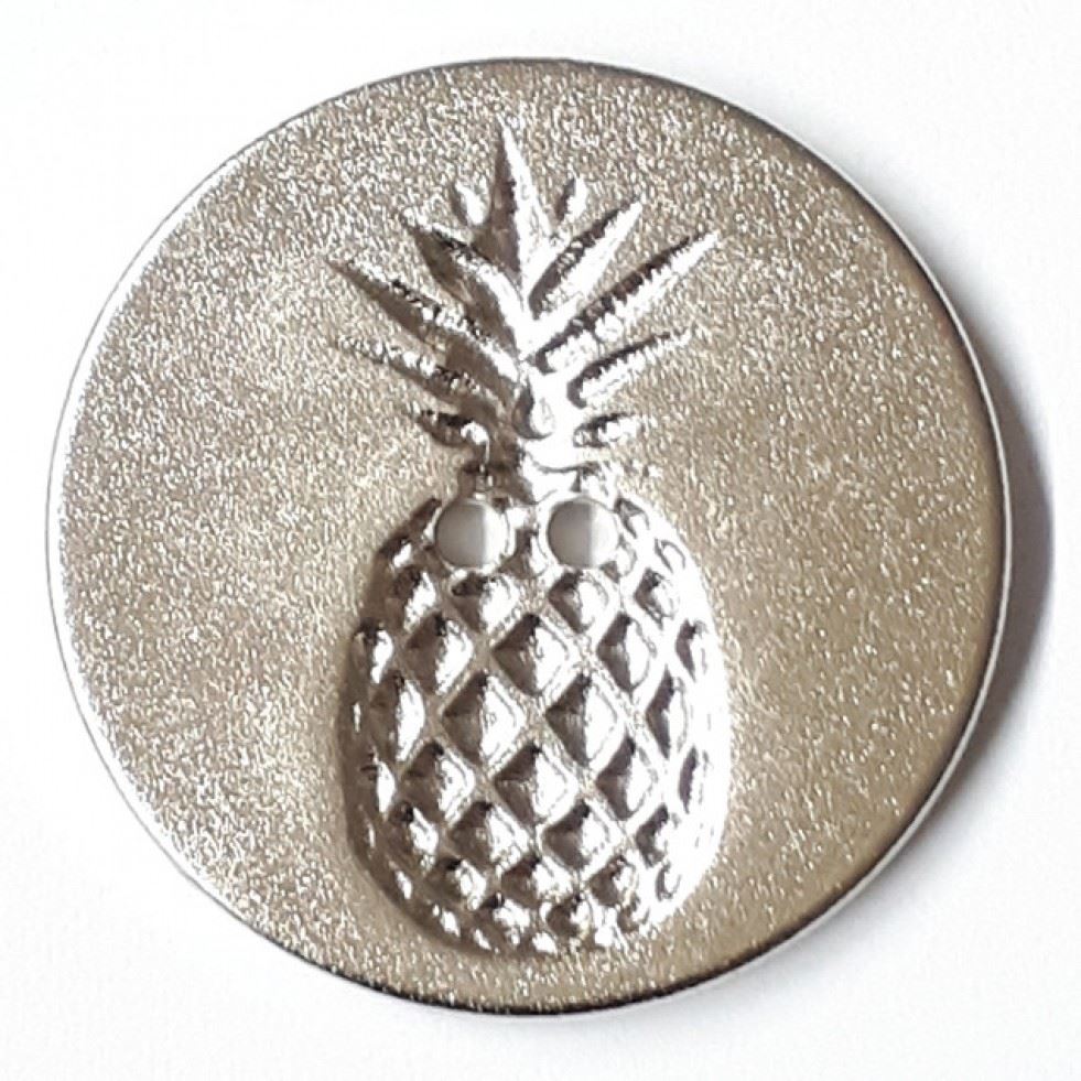 Dill Round Pineapple Buttons (Value Pack) Silver
 