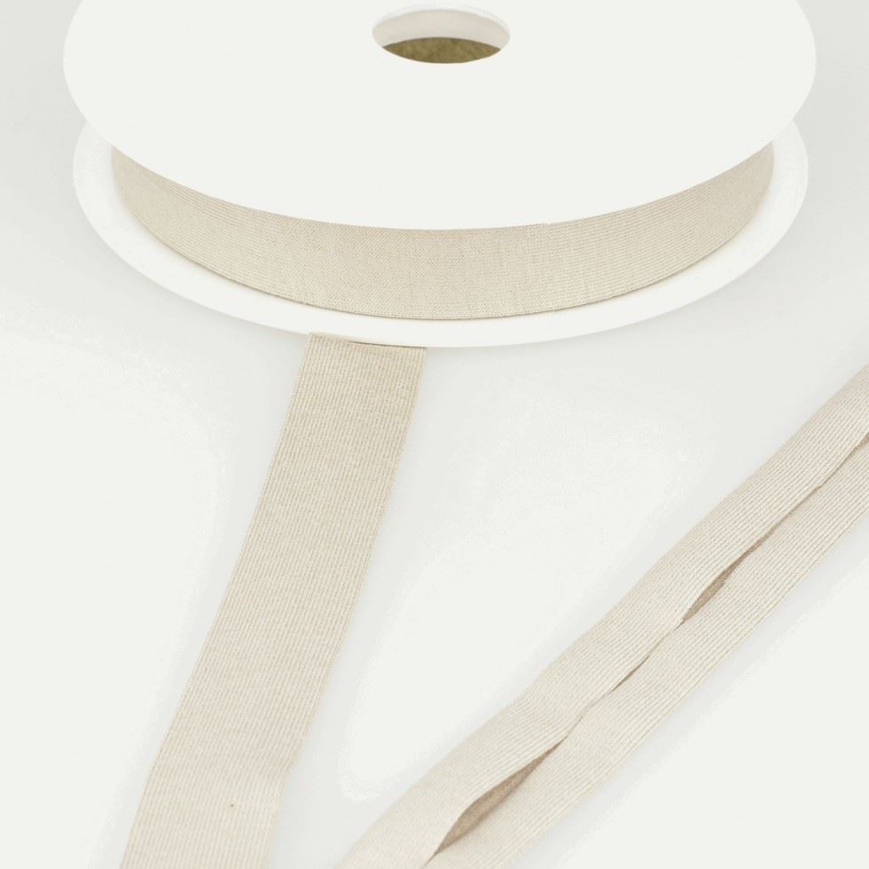 Stephanoise Viscose Jersey Bias Binding Tape Linen
 